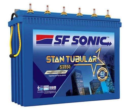 Sf Sonic Stan Tubular St850 Inverter Battery 230Ah With 42 Months Warranty Nominal Voltage: 12 Volt (V)