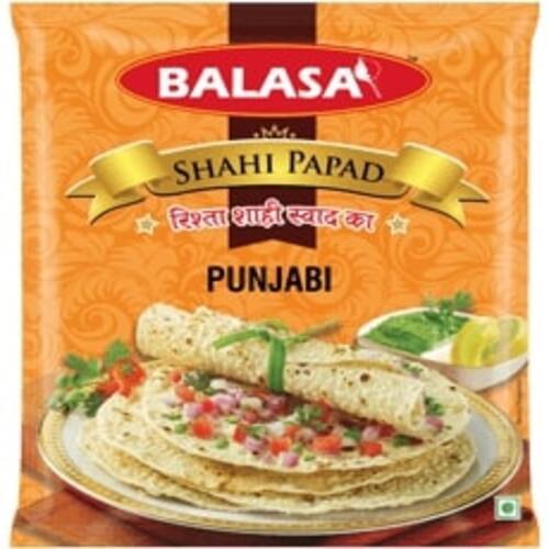 Total Fat 14 Percent Dried Healthy Rich Natural Taste Crunchy Round Dried Punjabi Papad