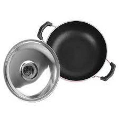 2.5 Litres 2.6MM Non Induction Non Stick Kadhai With S.S Lid