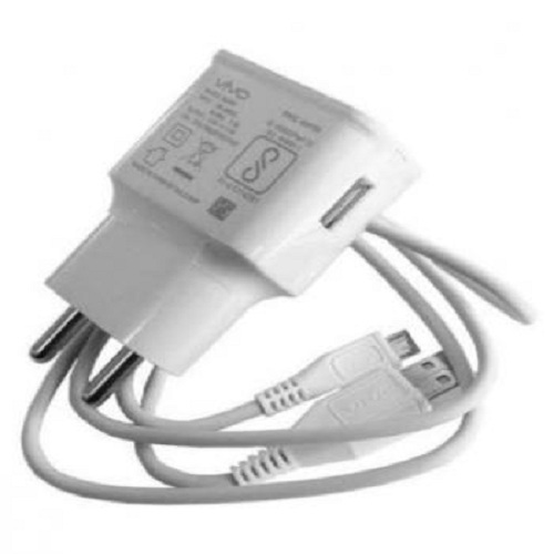 2AMP Vivo Mobile Charger With 2 Meter USB Cable and Adapter - Plastic