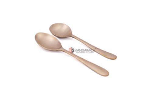 Golden Anti Bacterial Properties And Perfect Finish Kansa Serving Bowl With Lid And Ladle