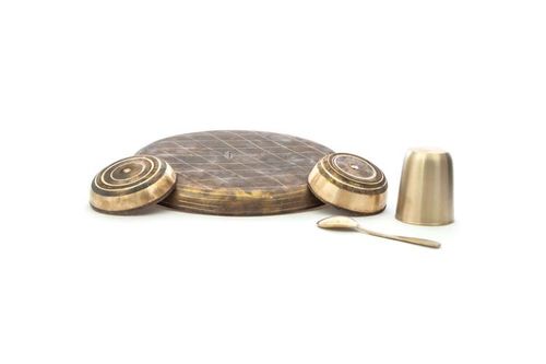 Bronze Dinner Set 5 Pc - Shape: Round