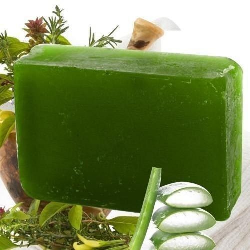 Green Anti-Acne 100% Herbal Aloe Vera And Glycerine Soap For Home And Hotel