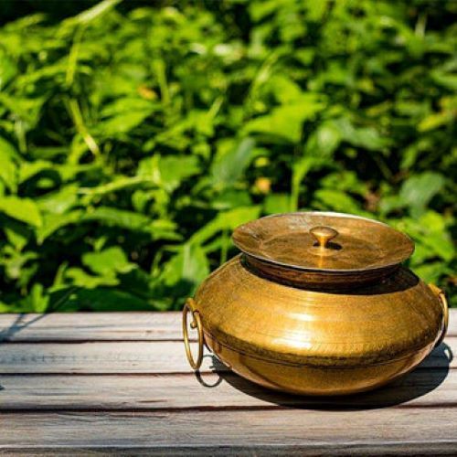 Golden Heritage Legacy And Contemporary Health Tin Coated Non Stick Brass Patili And Karchi