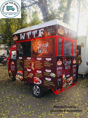 Max Speed 25 kmph Three Wheel Type Battery Operated Mini Food Truck