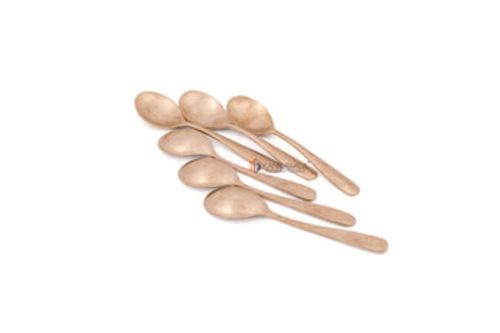 Golden Super Strength And Safe To Cook Eco Friendly Kansa Dinner Spoon (6Pc)