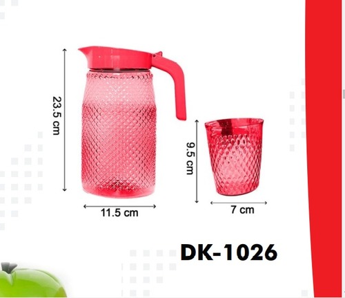 TRANSPARENT UNBREAKABLE LEMON JUICE JUG SET (PACK OF 6) 