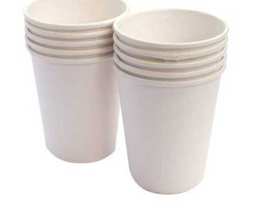 White 300 Ml Plain Pattern Plastic Disposable Cup For Event And Party Supplies