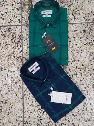 फुल स्लीव्स 100% प्योर कॉटन ग्रीन और ब्लू कलर मेन्स शर्ट्स एज ग्रुप: एडल्ट