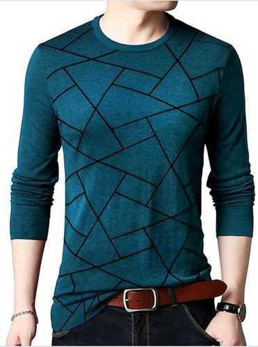 Half Sleeve Cotton Fabric Printed Casual T Shirt For Male Person In Green Color Age Group: Adults