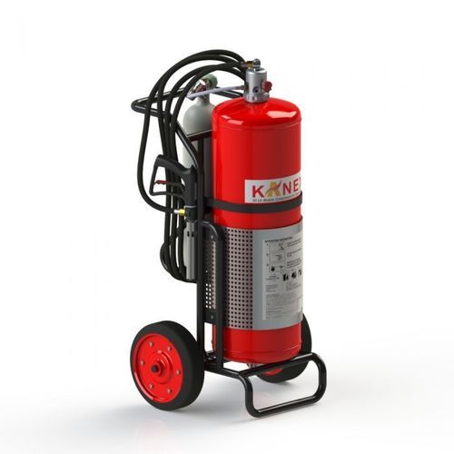 Portable Hydraulically Tested Trolley Wheel Mount 50 Liter Cafs Fire Fighter Application: Offices & Banks     School