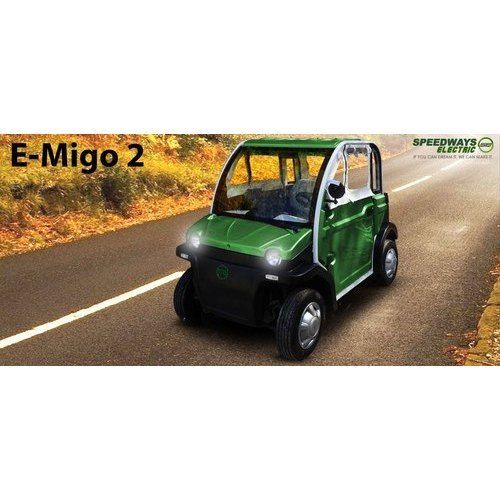 Running Distance 80 Km/ph Four Wheel Type Two Seater Battery Operated E Migo 2 Golf Cart