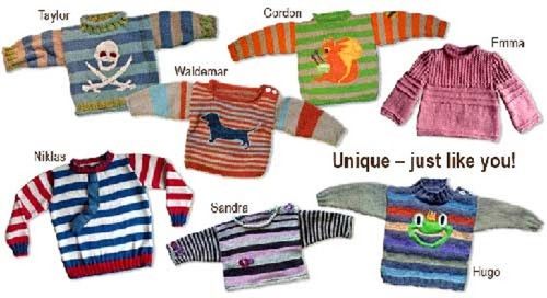 Multi Colors Casual Wear Round-neck Full Sleeves Striped Woolen Baby Sweater