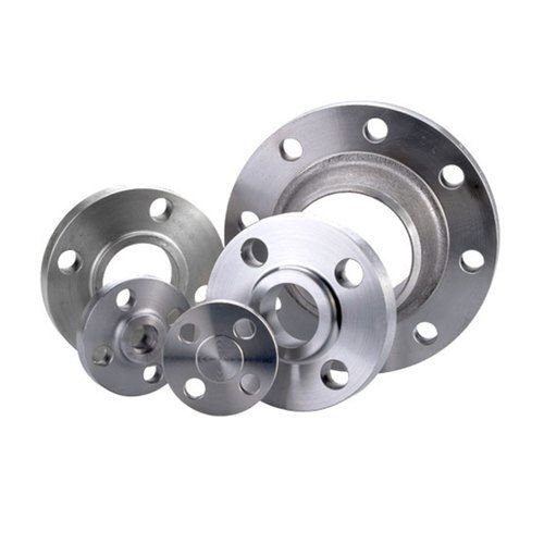 Gray Round Shape Carbon Steel Pipe Flanges With 5-10 Inch Size And Glossy Finish