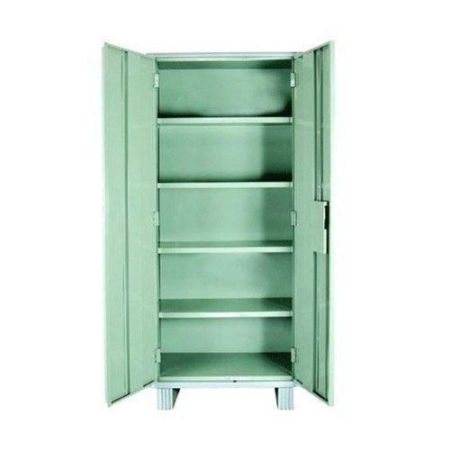 78x36x19 Inch Handmade Stainless Steel Double Door Almirah With 4 Shelves