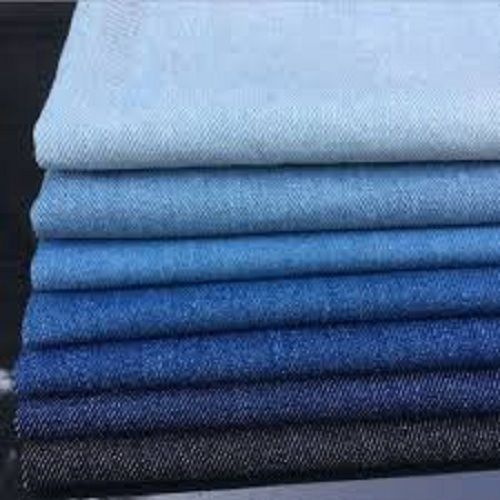 Blue Comfortable And Washed Pattern 100% Pure Cotton Denim Fabric