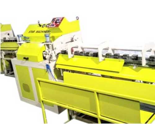 Yellow Fully Automatic Wire Straightening And Cutting Machine With Pneumatic Clutch Cutting And Length Adjustment By Proxy Setup