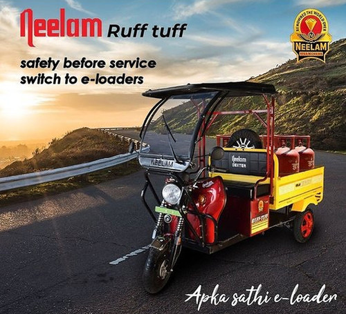 Neelam Ruff Tuff Color Coated Three Wheel Type Battery Operated Loader