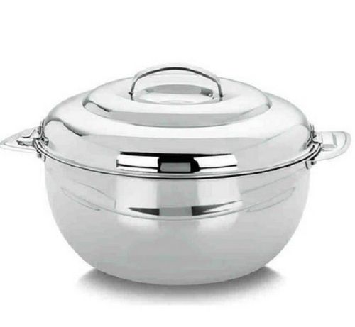 Silver Rust Proof Round Plain Stainless Steel Hot Pot Case Without Copper Base For Home, 3 Pieces