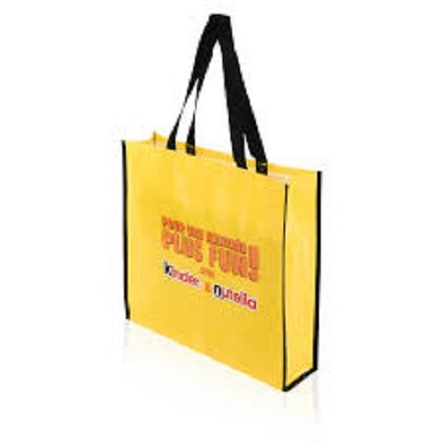 Yellow Pp Woven Hand Bags For Storage And Promotion