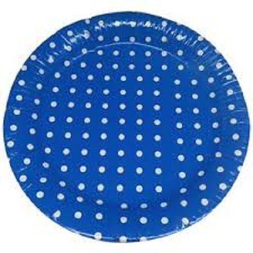 6 Inches Blue Color Disposable Paper Plates For Serve Snacks