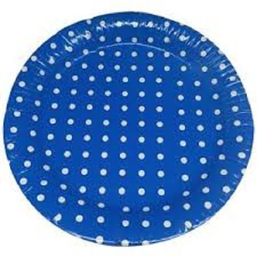 6 Inches Blue Color Disposable Paper Plates For Serve Snacks Size: 200Ml