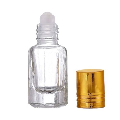 6 ML Clear Round Attar Glass Bottles