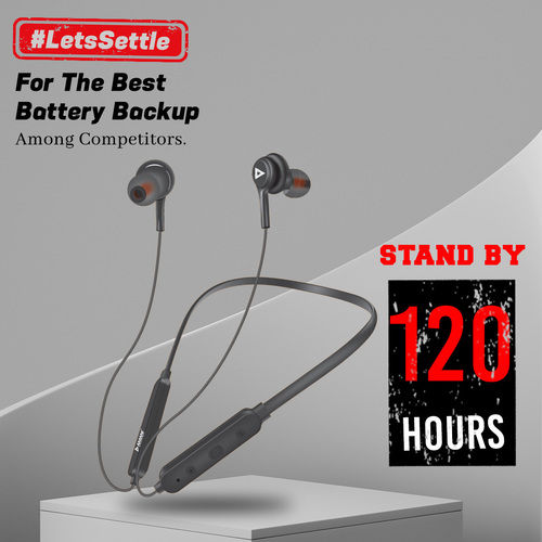 Amani Bluetooth Headphones V5.0 Neckband With Upto 20 Hours Playback Body Material: Rubber