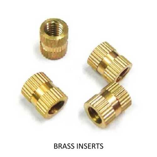 Imperial And Metric Thread Type Round Shape Straight Knurl Brass Insert