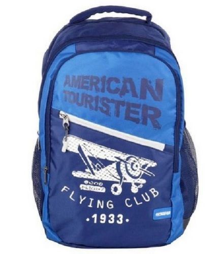 Red American Tourister Polyester Printed Shoulder Backpack For School