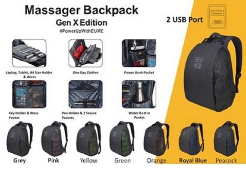 Genx Massager Backpack With Power Bank For Office