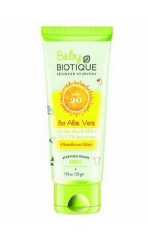 Herbal SPF 20 Baby Sunscreen Cream With Aloe Vera, Sunflower And Safflower Oils