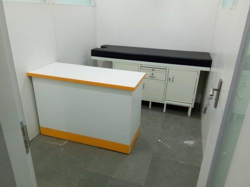 Mild Steel Doctor Table and Examination Table with MS Powder Coated Frame