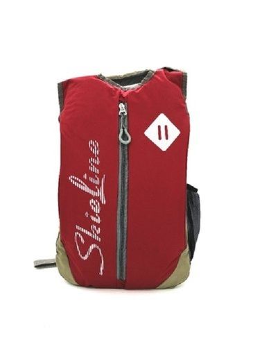 Red Color Zipper Closure Type Very Spacious And Light Weight College Bag For Unisex Uses