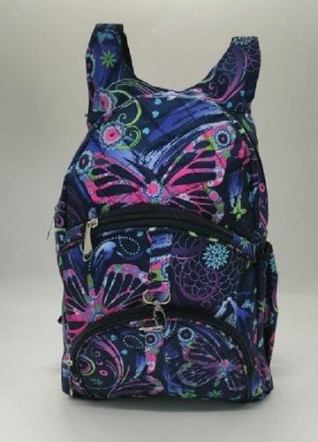 Comes In Various Colors Unisex Zipper Closure Type Very Spacious And Light Weight Polyester Printed College Backpack Bag