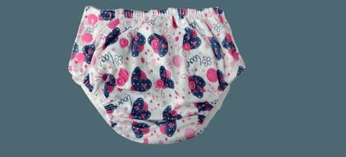 White New Born Baby 3 Layer Printed Cotton And Microfleece Training Pants (Diapers)