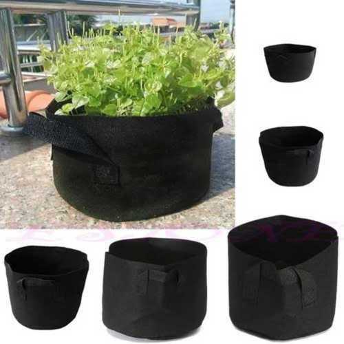 Precisely Made Black Reusable Grown Bag Available In Various Different Sizes 