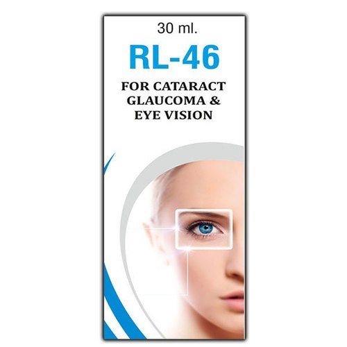 Rl-46, Homeopathic Drops For Cataract Glaucoma And Eye Vision Volume: 30 Milliliter (Ml)