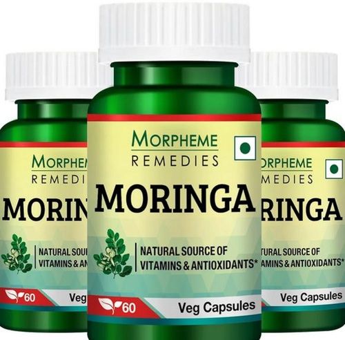 Herbal Green Moringa Oleifera Extract Dietary Supplement No Filler Veg Capsules Efficacy: Promote Nutrition