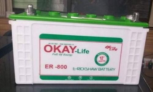 ओकाया ER 800 ई रिक्शा बैटरी 12V, 100Ah 12 महीने की वारंटी के साथ 