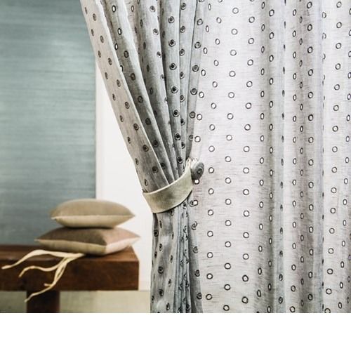 Polyester Living Room Curtains For Windows And Door With Dotted Pattern