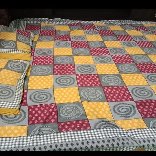 Multi Couler Cotton Colourful Double Bedsheets (100% Breathable And Shrink Resistant)