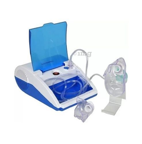 Plastic Electric White And Blue Compressor Nebulizer