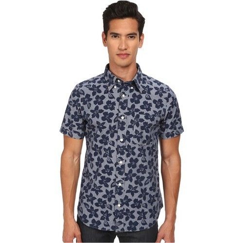 Gray And Blue Regular Fit Mens Full Sleeves Printed 100% Polyester Casual Shirts Chest Size: Standard