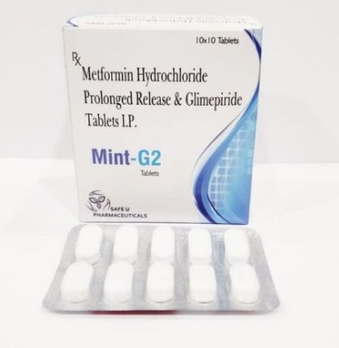 Metformin Hcl Sustained Released500mg + Glimpiride2mg Tablet