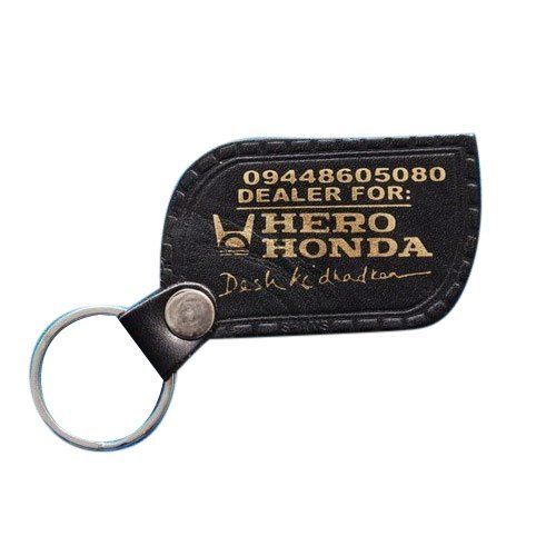 Key Ring - HONDA - Leather base with metal - Steel Hook and Ring -  Shop2Core.in