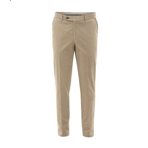 Buy Men Brown Solid Regular Fit Trousers Online - 697453 | Van Heusen