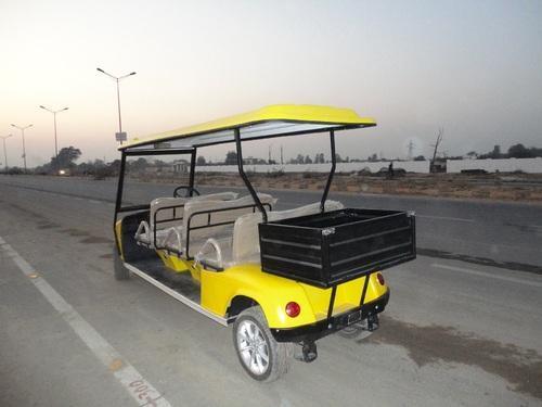 Running Distance 150 Km Color Coated Four Wheel Type Nine Seater Battery Operated Golf Cart