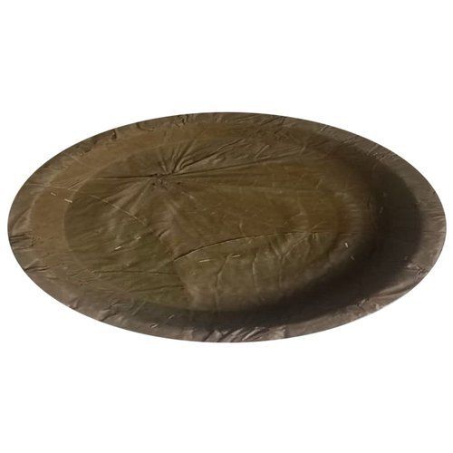 8 Inch Stylish Durable Light Weight Natural Brown Areca Leaf Plate For Party Or Wedding