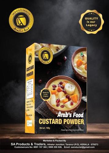 Yellow Arabs Food Custard Powder, Net Weight 100G For Ice Cream